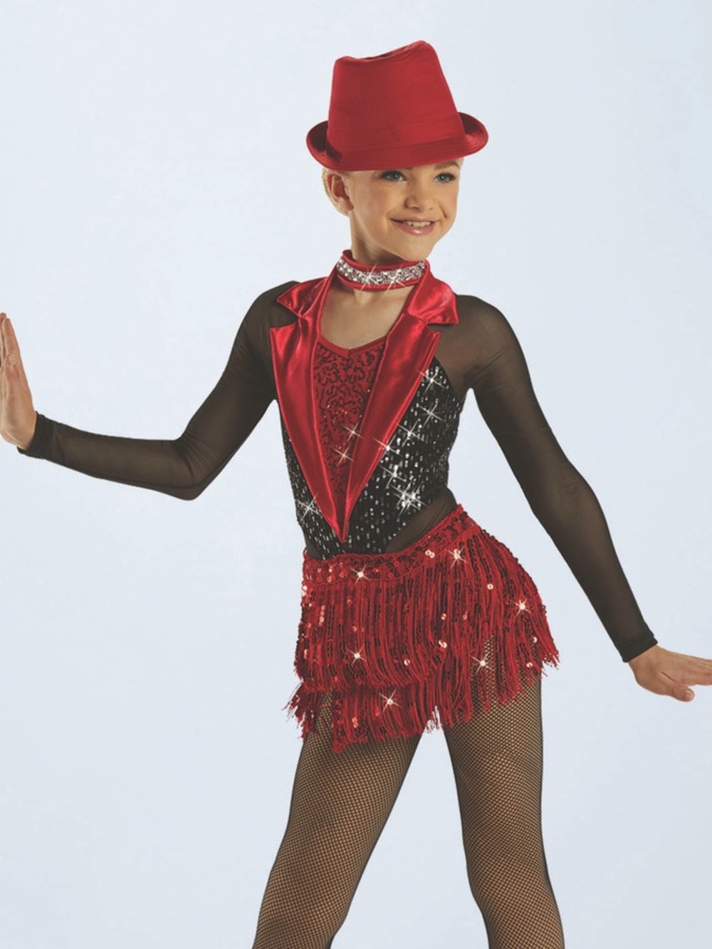 Weissman Red Sequin Dance Costume
